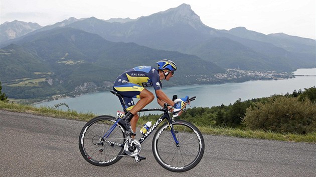 Roman Kreuziger v horsk asovce na Tour de France. 