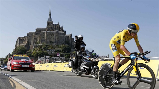 Chris Froome bhem asovky na Tour de France.