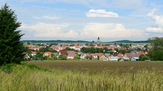 Pohled na Slavonice od jihu