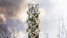 Vizualizace rozhledny na Pekelném kopci u T�ebí�e.