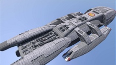 Z více než 4 milionů kostiček byla postavena vesmírná válečná loď Battlestar...