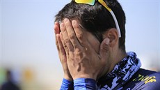 Alberto Contador ped asovkou na Tour de France.