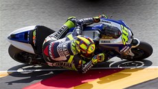 Valentino Rossi na okruhu Sachsenring pi Velké cen Nmecka