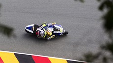 Valentino Rossi na okruhu Sachsenring pi Velké cen Nmecka