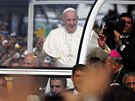 Pape Frantiek pijídí na plá Copacabana, kde v nedli odpoledne vedl mi...