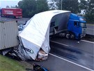 Nehoda ty kamion na 52. kilometru D1 (25. ervence 2013)