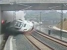 Kamera zachytila nehodu vlaku ve panlsku