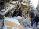 Syrské msto Homs po víkendových bojích (29. ervence 2013)