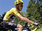 Christopher Froome v prbhu dvacáté etapy Tour de France.