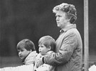 Princové William a Harry a jejich chva Olga Powellová (18. kvtna 1987)