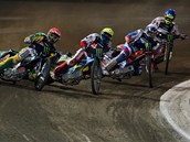 Mistrovstv svta na ploch drze v Praze. Zleva: Darcy Ward, Kenneth Bjerre,