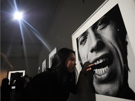 Portrét Micka Jaggera z roku 1969 od Williama Christieho na moskevské výstav.