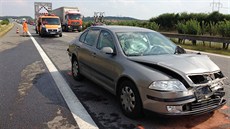 Nehoda na 9. kilometru u exitu Ú�ice zkompikovala provoz na dálnici D8 sm�r