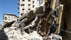 Syrské msto Homs po víkendových bojích (29. ervence 2013)