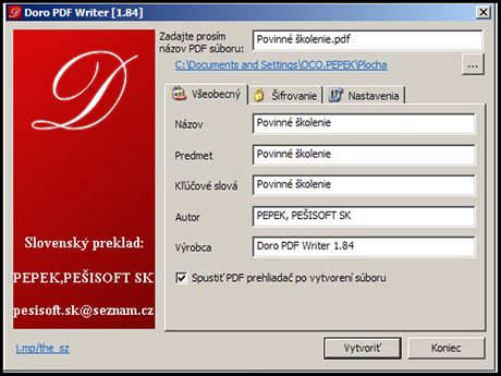 Doro PDF Writer