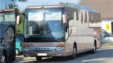 Odstavený polský autobus v Chotbuzi na Karvinsku, idi byl podnapilý. 