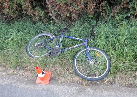 Cyklista zemel po pádu z kola pi sjezdu do Lomnice u Tinova. (Ilustraní snímek)