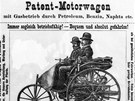 Dobová reklama na první auto Benz Patent Motorwagen