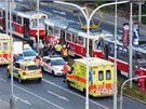 Nehoda tramvají ve Vrovicích