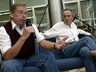 Havel s T��skou se v Liberci znovu setkali na besed� v roce 2003.  