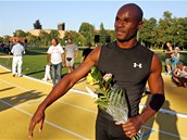 Kim Collins nadchl divky na atletickm mtinku v Chebu.