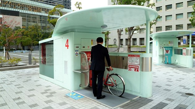 Podzemnch automatickch parkovi pro jzdn kola v Japonsku pibv.
