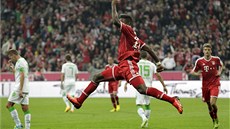 OSLAVA. Mnichovský Alaba se raduje z gólu do sít Borussie Moenchengladbach.