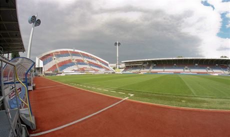Pohled na ást Androva stadionu v Olomouci, který je domovem fotbalové Sigmy.
