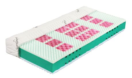 Gelov matrace zhotoven z kombinace prodn (BIO) pny a gelovch segment o