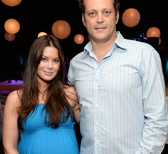 Herec Vince Vaughn ještě s těhotnou manželkou Kylou. 