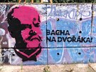 Propagace hudebního festivalu Dvoákova Praha je formou graffiti cílená na...