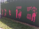 Propagace hudebního festivalu Dvoákova Praha je formou graffiti cílená...
