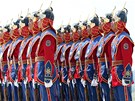 Čestná stráž mongolské armády během cvičení Khaan Quest