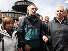 Prezident Miloš Zeman dorazil na Sněžku s manželkou Ivanou a tajemníkem...