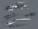 Skica kapsle systému Hyperloop