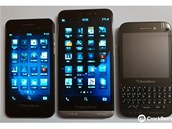 Domnl BlackBerry Z30 (uprosted) ve spolenosti Z10 a klvesnicovho Q5