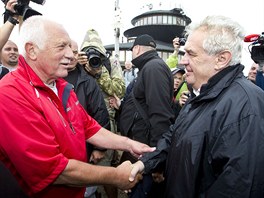 Václav Klaus a Milo Zeman se v sobotu 10. srpna setkali na Snce.