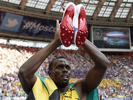 Usain Bolt získal s jamajskou tafetou na 4x100 metr své osmé svtové zlato.
