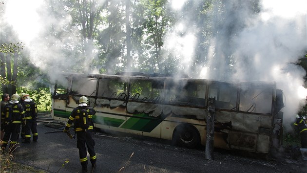 Por autobusu s tbornky u Zelen Lhoty na Klatovsku