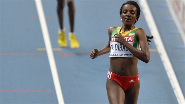 Etiopsk vytrvalkyn Tirune Dibabaov probh vtzn clem zvodu na 10 000...