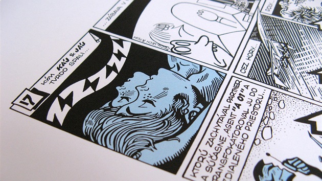 Ukázka z restaurovaného komiksu Káji Saudka