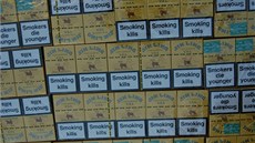 Zajitné cigarety byly opatené tabákovými nálepkami pti rzných stát,