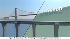 Studie systému Hyperloop vychází z projektu pro trasu mezi Los Angeles a San...