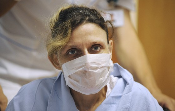 Ilona Dietlová týden po transplantaci jater a ledvin (20. srpna 2013)