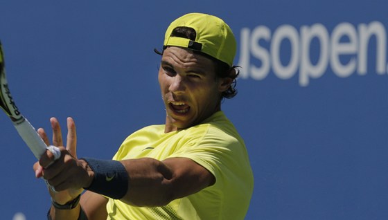 Rafael Nadal pi tréninku na US Open