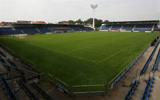 Fotbalový stadion v Uherském Hraditi.