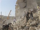 Následky ostelování Aleppa (27. srpna 2013)