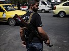 Písluník proasadovských milic v Damaku (24. srpna 2013)