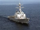Torpédoborec USS Barry během operace proti Kaddáfího režimu v Libyi. USS Barry...