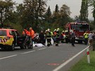 Tragická nehoda se temi obmi u Jesenice nedaleko Prahy.